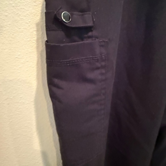 Med Couture Touch Black Scrub Pants with Pink Waistband XL - Picture 2 of 6